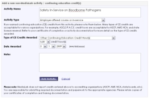 Quickly add any type of CE activity to one or more CE transcripts.