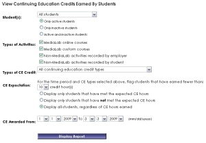 Generate detailed reports that combine all CE activity into a single view.