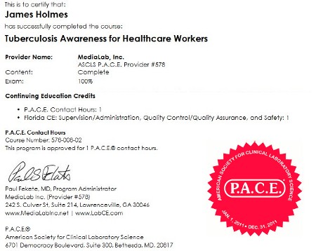 earn pace credits for laboratory continuing education
